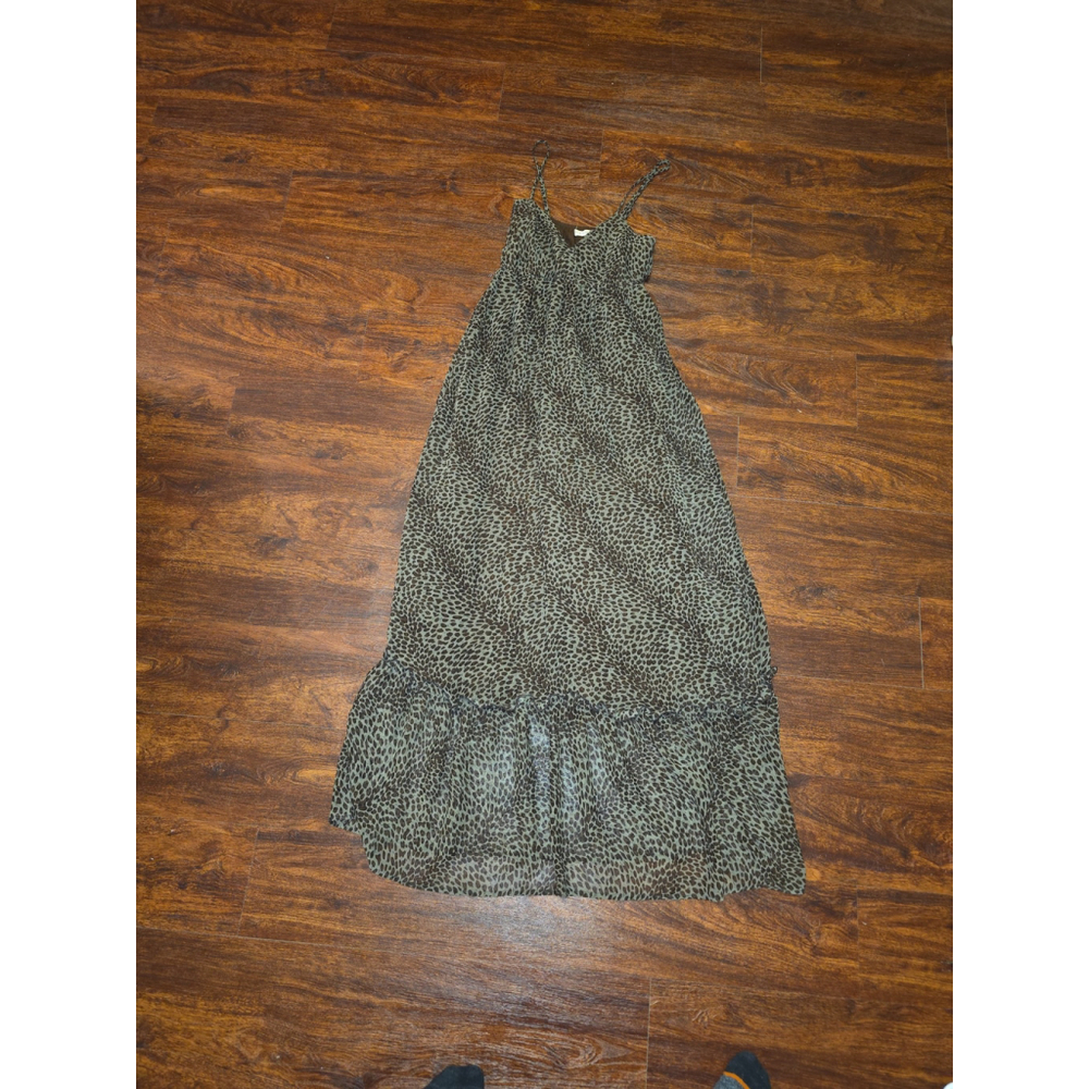 Blue Bird cheetah print long dress size small